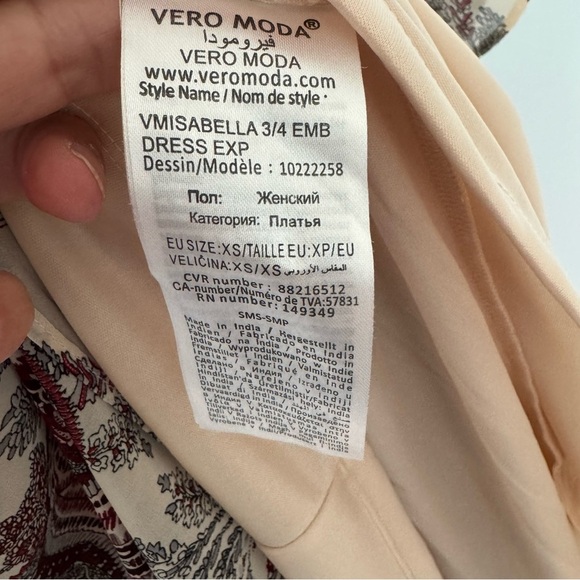 Vero Moda kimono style  Paisley Boho Dress XS - Picture 5 of 9